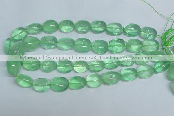 CFL340 15.5 inches 15*20mm nugget natural green fluorite beads