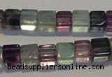 CFL489 15.5 inches 8*8mm cube natural fluorite beads