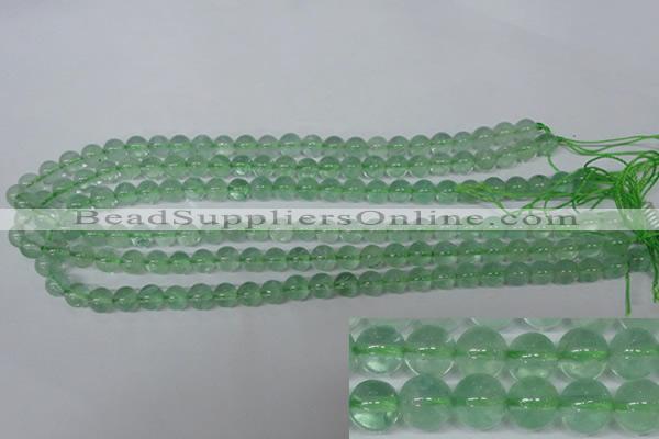 CFL602 15.5 inches 8mm round AB grade green fluorite beads wholesale