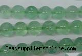 CFL603 15.5 inches 10mm round AB grade green fluorite beads wholesale