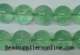 CFL605 15.5 inches 14mm round AB grade green fluorite beads wholesale