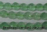 CFL623 15.5 inches 10mm faceted round green fluorite beads wholesale