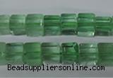 CFL632 15.5 inches 8*8mm cube green fluorite beads wholesale