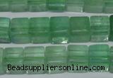 CFL633 15.5 inches 10*10mm cube green fluorite beads wholesale