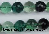 CFL65 15.5 inches 14mm faceted round A grade natural fluorite beads