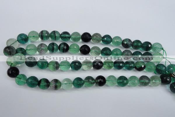 CFL65 15.5 inches 14mm faceted round A grade natural fluorite beads