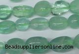 CFL655 15.5 inches 8*10mm - 9*13mm nuggets green fluorite beads