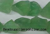 CFL658 15.5 inches 12*18mm - 15*25mm nuggets matte green fluorite beads