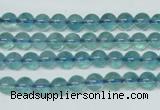 CFL661 15.5 inches 6mm round AB grade blue fluorite beads wholesale