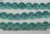 CFL662 15.5 inches 8mm round AB grade blue fluorite beads wholesale