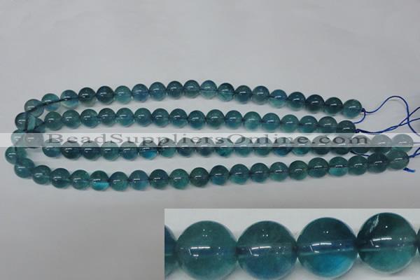 CFL663 15.5 inches 10mm round AB grade blue fluorite beads wholesale