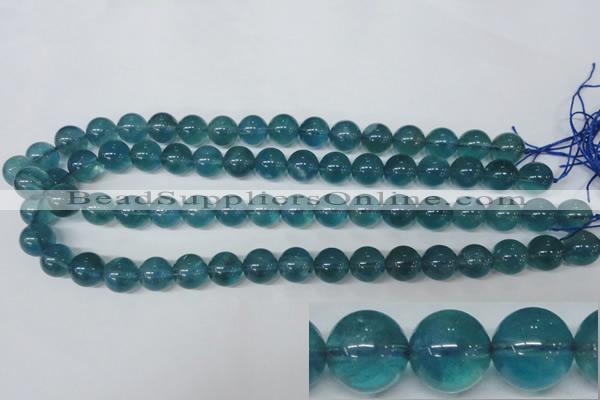 CFL664 15.5 inches 12mm round AB grade blue fluorite beads wholesale