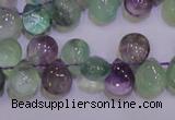 CFL703 Top-drilled 9*11mm teardrop natural fluorite beads wholesale