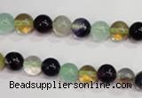 CFL751 15.5 inches 6mm round rainbow fluorite gemstone beads