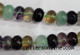 CFL762 15.5 inches 6*10mm rondelle rainbow fluorite gemstone beads