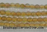 CFL800 15.5 inches 4mm round yellow fluorite gemstone beads