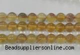 CFL801 15.5 inches 6mm round yellow fluorite gemstone beads