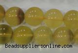 CFL805 15.5 inches 14mm round yellow fluorite gemstone beads