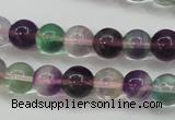 CFL903 15.5 inches 7mm round rainbow fluorite gemstone beads