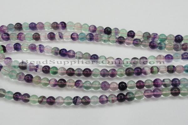 CFL903 15.5 inches 7mm round rainbow fluorite gemstone beads