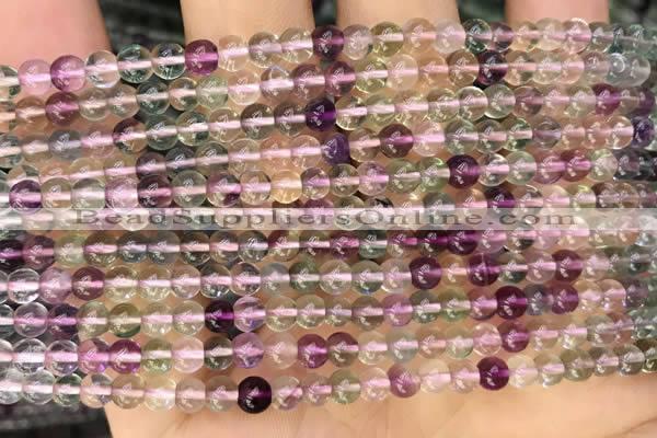 CFL917 15.5 inches 4mm round fluorite gemstone beads