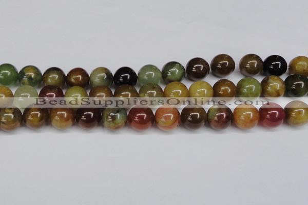 CFW105 15.5 inches 14mm round flower jade gemstone beads