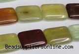 CFW150 15.5 inches 13*18mm rectangle flower jade gemstone beads