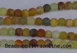 CFW200 15.5 inches 4mm round matte flower jade beads wholesale