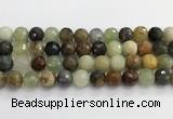 CFW221 15.5 inches 12mm faceted round flower jade beads