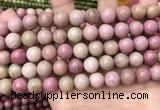 CFW47 15.5 inches 10mm round pink wooden jasper beads wholesale