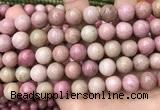 CFW48 15.5 inches 12mm round pink wooden jasper beads wholesale