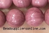 CFW53 15.5 inches 10mm round natural pink wooden jasper beads