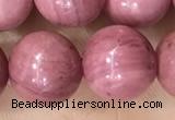 CFW54 15.5 inches 12mm round natural pink wooden jasper beads