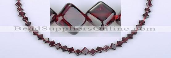 CGA11 15 inches 6*6mm rhombic garnet  gemstone beads Wholesale