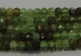 CGA145 15.5 inches 2.5*4mm faceted rondelle natural green garnet beads