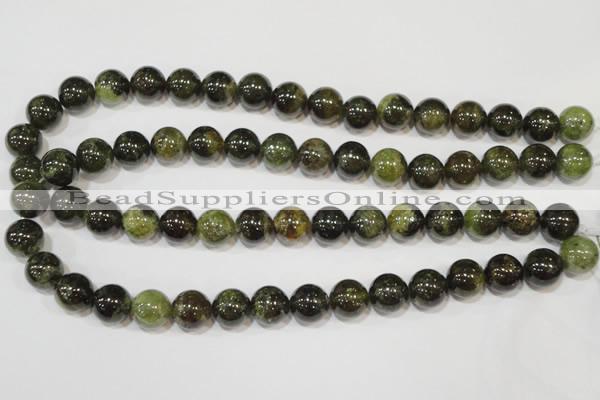 CGA205 15.5 inches 12mm round natural green garnet beads