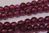 CGA355 15 inches 2mm round natural red garnet beads wholesale