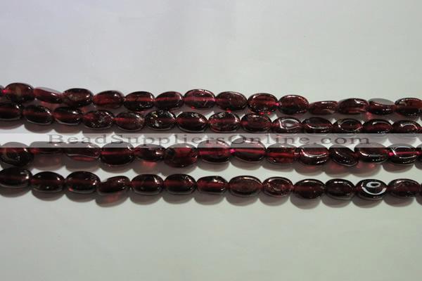 CGA407 15.5 inches 5*7mm oval natural red garnet beads wholesale