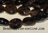 CGA480 15.5 inches 7*9mm faceted oval natural red garnet beads