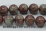 CGA51 15.5 inches 12mm round red green garnet gemstone beads