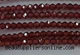 CGA515 15.5 inches 2*2.5mm faceted rondelle red garnet beads