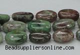 CGA65 15.5 inches 10*14mm oval red green garnet gemstone beads