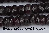 CGA678 15.5 inches 4*7mm faceted rondelle red garnet beads