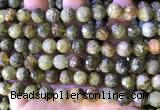 CGA707 15.5 inches 10mm faceted round green garnet beads