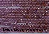 CGA857 15 inches 2mm faceted round red garnet beads