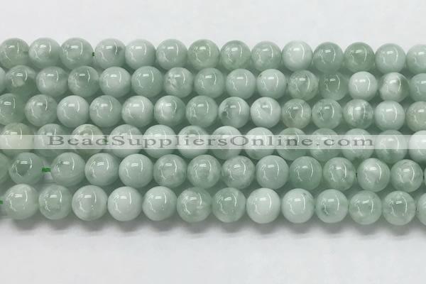 CGA902 15.5 inches 8mm round green angel skin gemstone beads