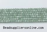 CGA910 15.5 inches 4mm faceted round green angel skin beads wholesale