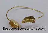 CGB1031 8*18mm - 10*20mm freeform druzy agate bangles