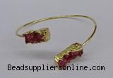 CGB1033 8*18mm - 10*20mm freeform druzy agate bangles