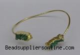 CGB1035 8*18mm - 10*20mm freeform druzy agate bangles